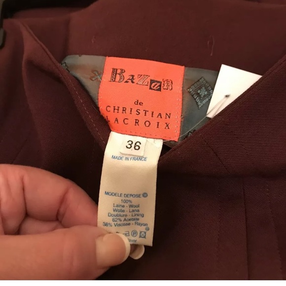 Vintage CHRISTIAN LACROIX Bazar 100% Wool Skirt Size 36 (S/XS) MINT CONDITION - Picture 15 of 15